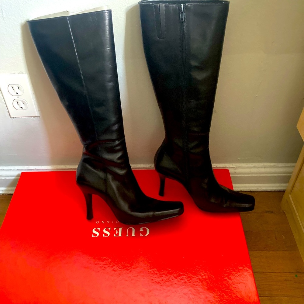 Guess Black knee high boots